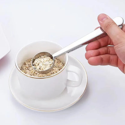 Two-in-one Stainless Steel Coffee Clip Spoon