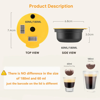 Reusable Coffee Capsule Pods Compatible with Bosch Tassimo Machines