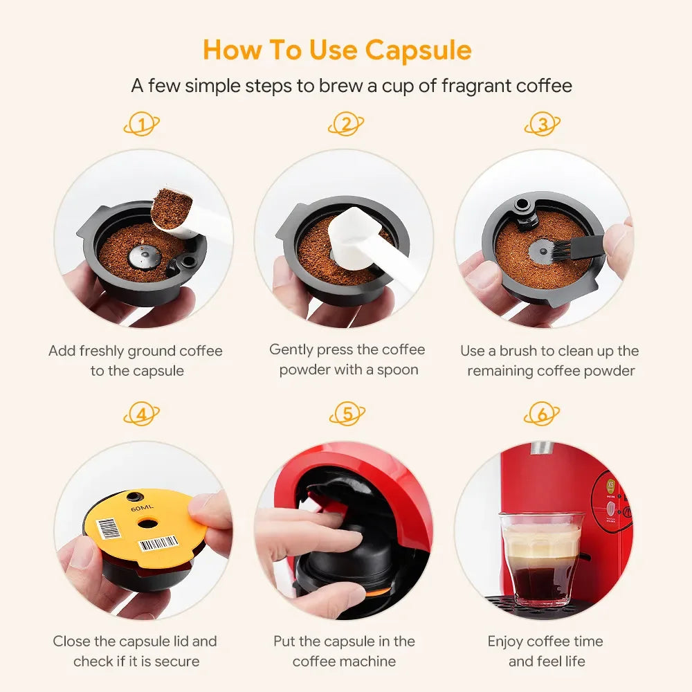 Reusable Coffee Capsule Pods Compatible with Bosch Tassimo Machines