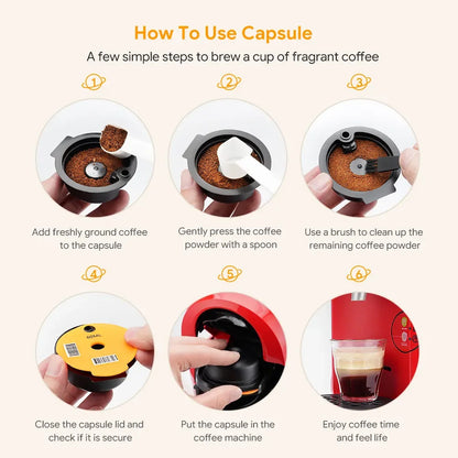 Reusable Coffee Capsule Pods Compatible with Bosch Tassimo Machines